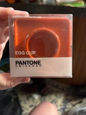 2012 Rare NIB Pantone Universe Orange Egg Cup - Tangerine Tango Modern Serveware
